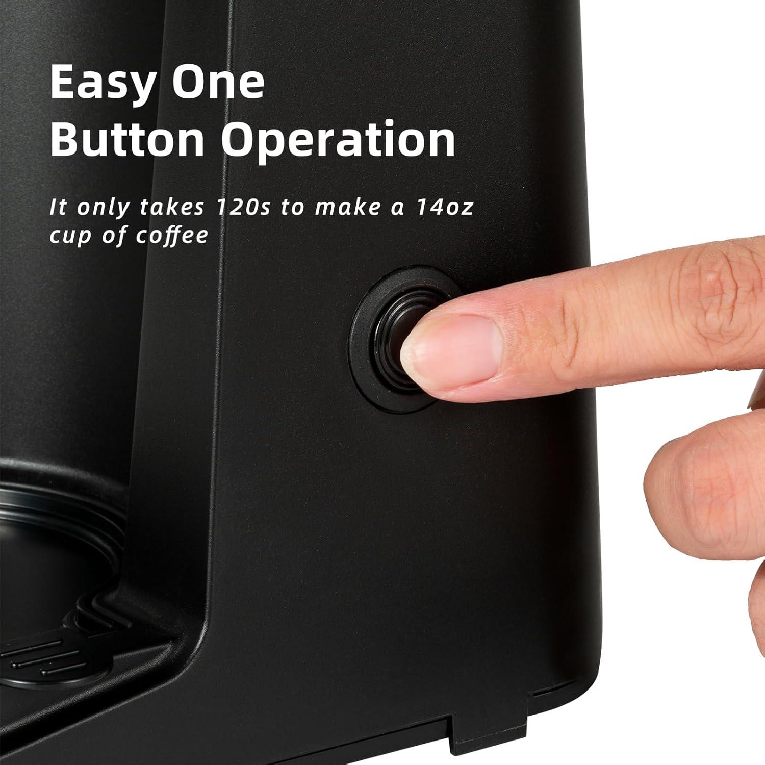 Máquina de café K Cup Sykaffe 2 en 1 177-414 ml automática