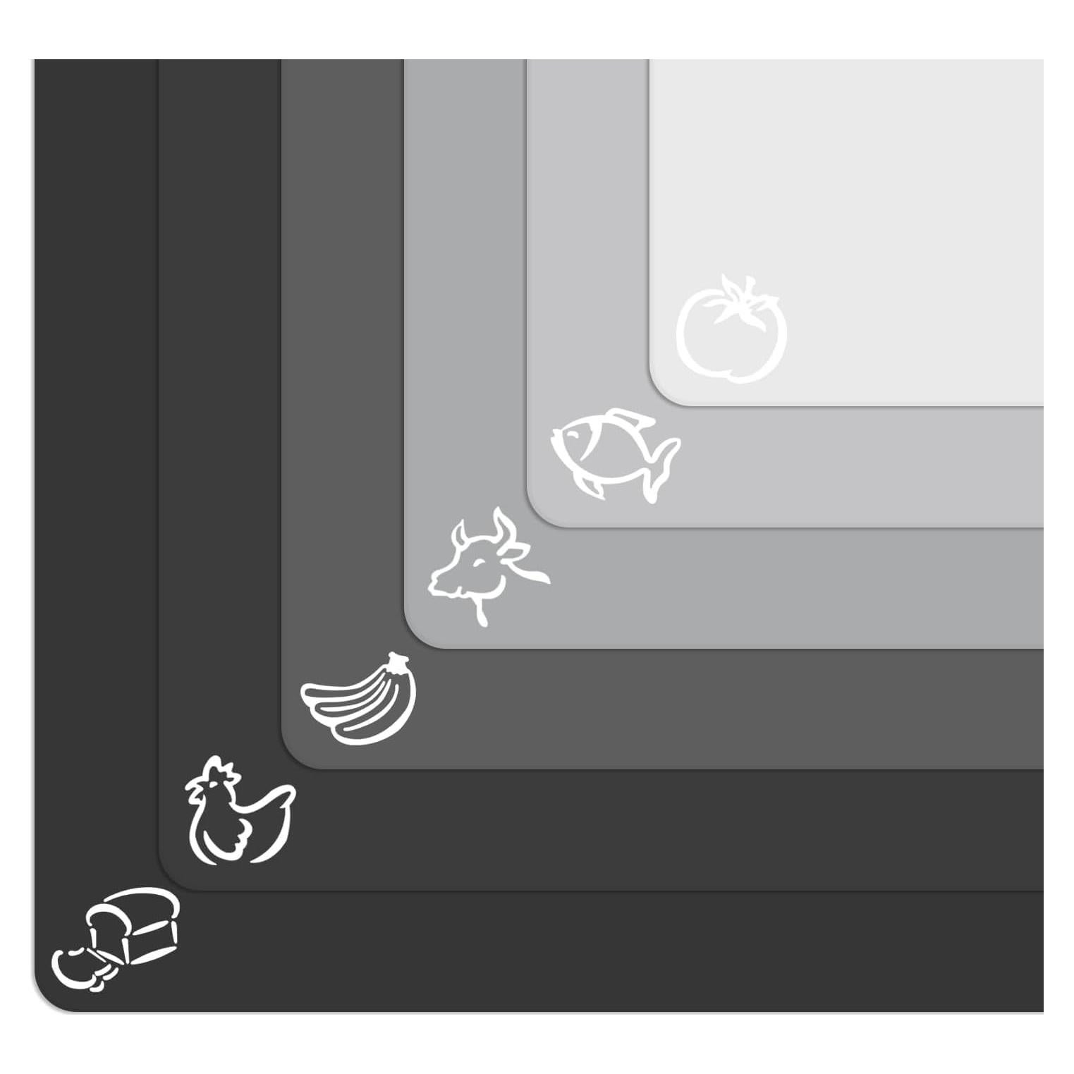 Juego de 6 Tablas de Cortar Flexibles Cooler Kitchen 30.5x38.1cm