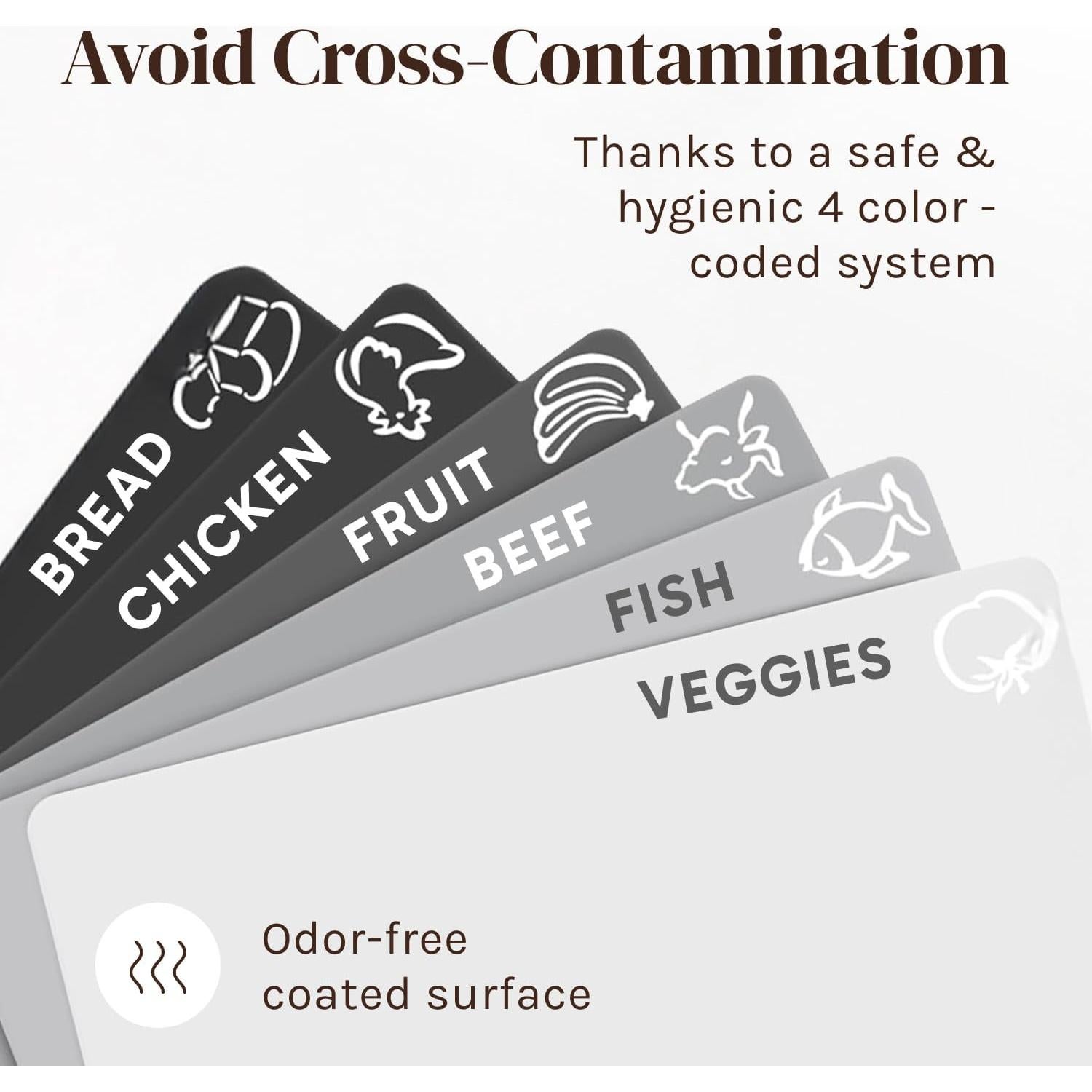 Juego de 6 Tablas de Cortar Flexibles Cooler Kitchen 30.5x38.1cm