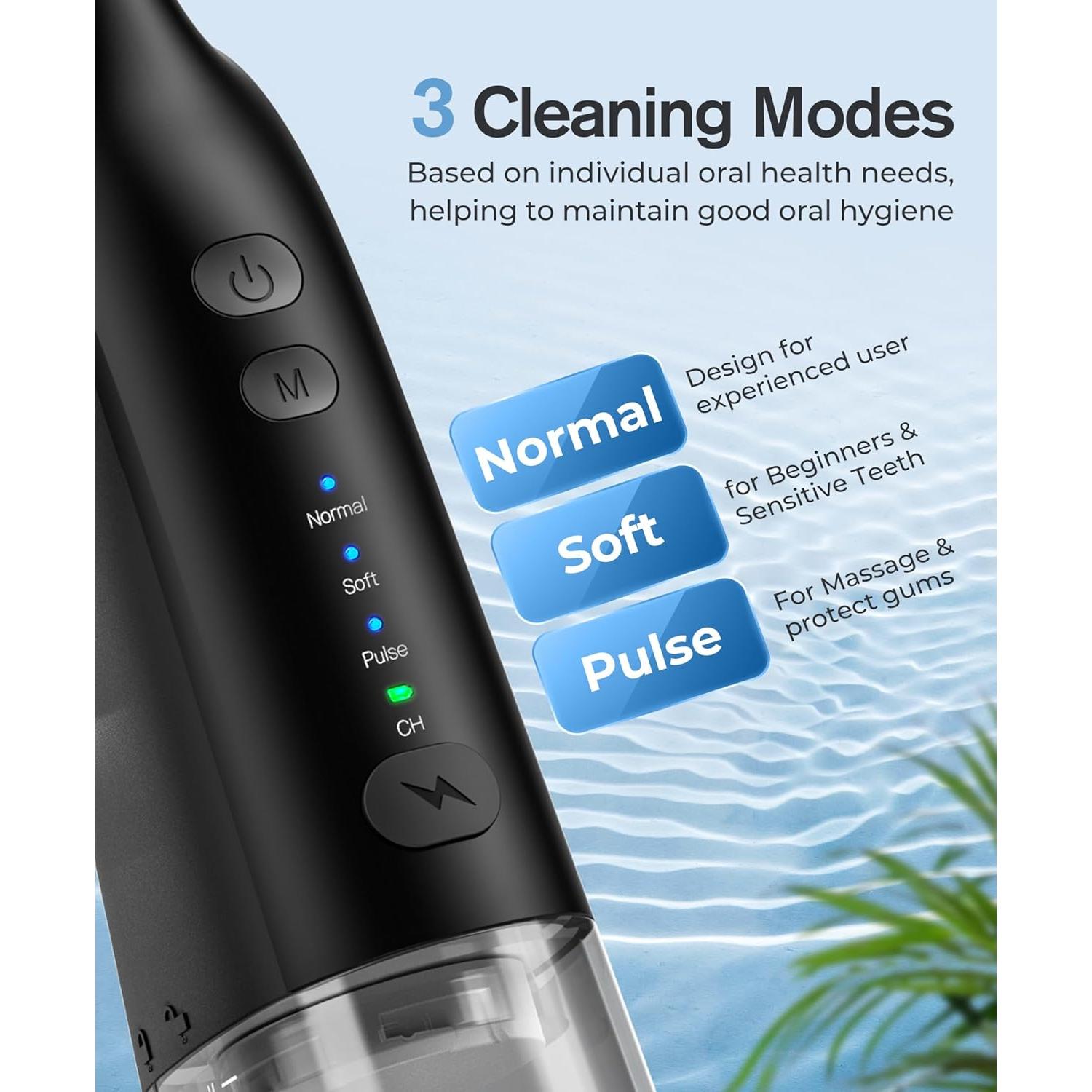 Hilo Dental Inalámbrico Demita GE203 300ML 3 Modos 5 Puntas