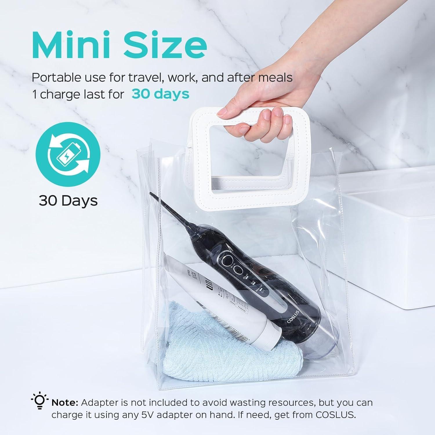 Irrigador Dental Portátil COSLUS C20 300ml IPX7 para Viajes