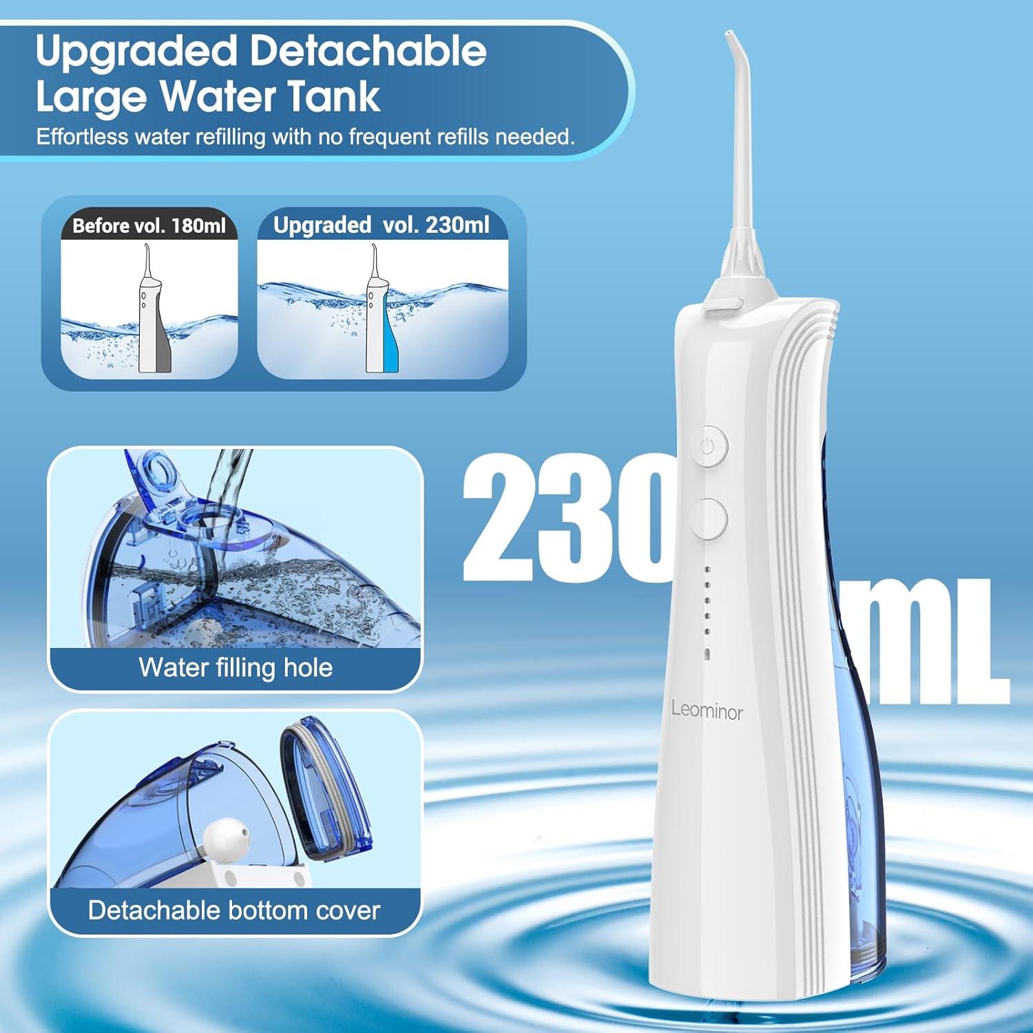 Irrigador Oral Portátil Inalámbrico Leominor Leo A6 230ml Blanco