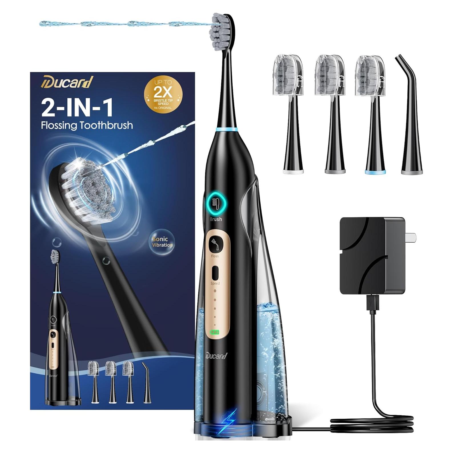 Cepillo de dientes eléctrico Ducard 3 en 1 con irrigador portátil