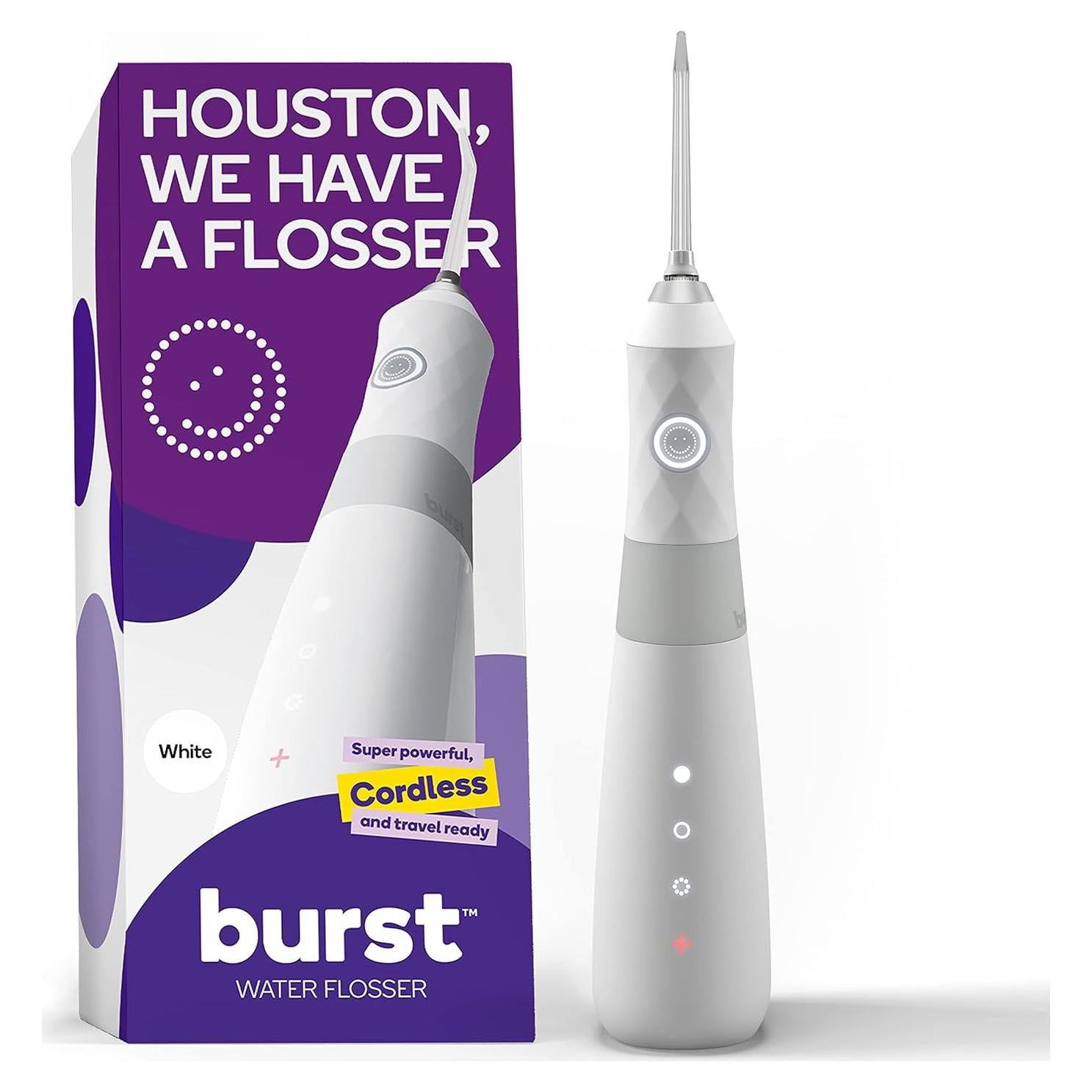 Flosser Eléctrico de Agua BURST Inalámbrico Blanco 3 Modos
