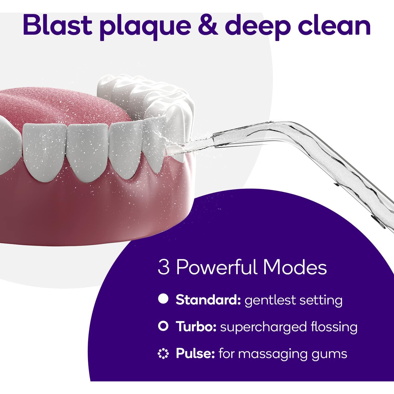 Flosser Eléctrico de Agua BURST Inalámbrico Blanco 3 Modos