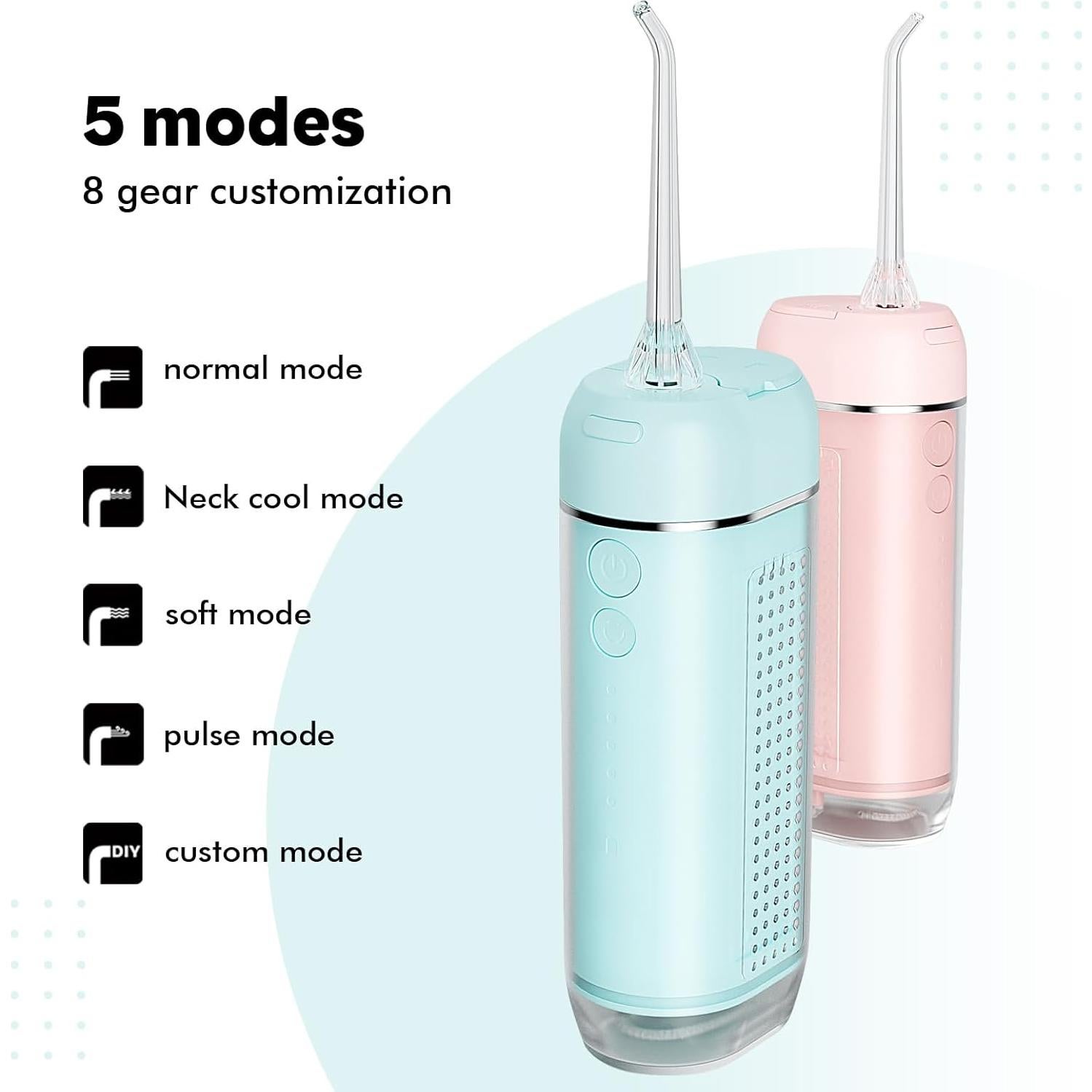 Irrigador Oral Inalámbrico CareMax Mini 2000 mAh 5 Modos IPX7