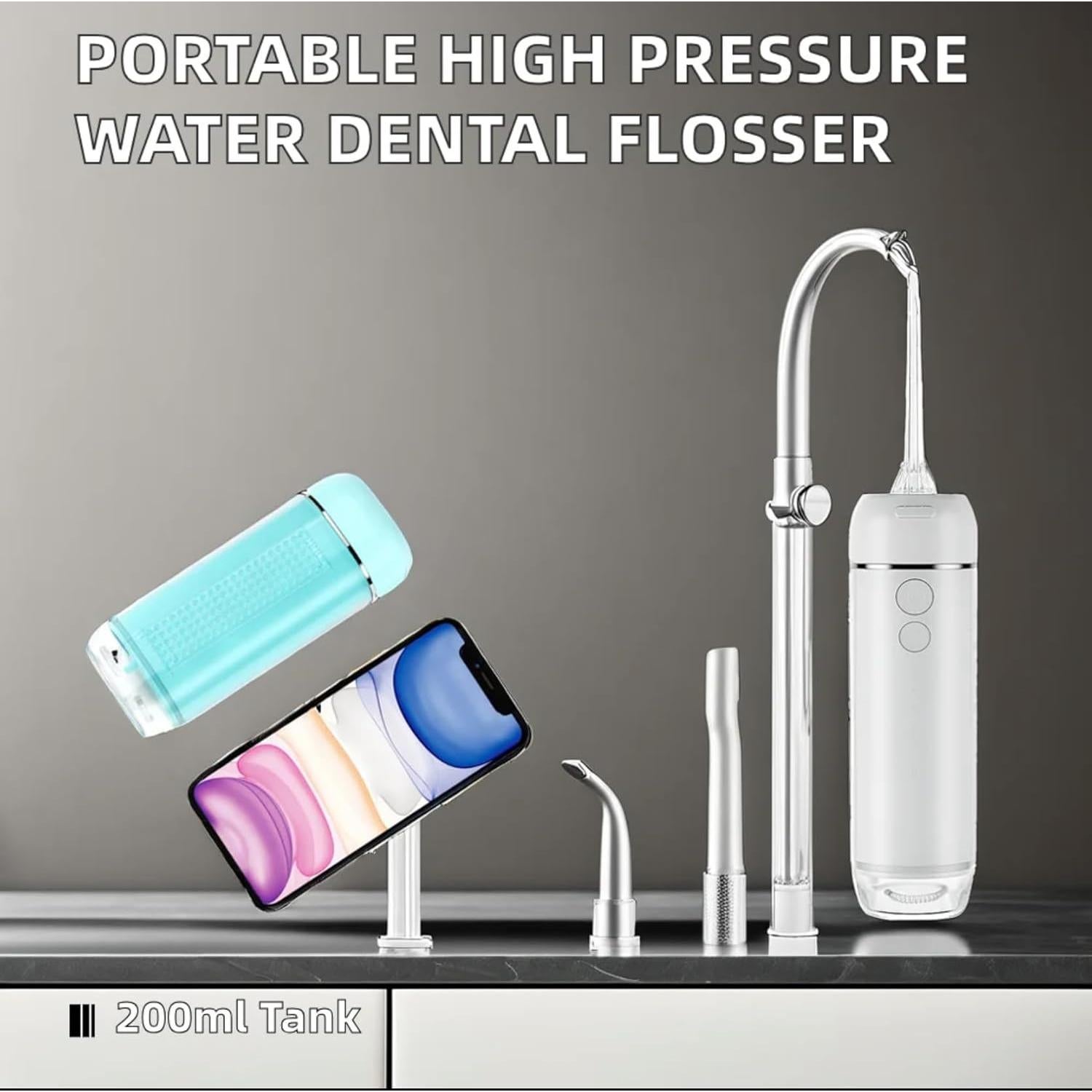 Irrigador Oral Inalámbrico CareMax Mini 2000 mAh 5 Modos IPX7