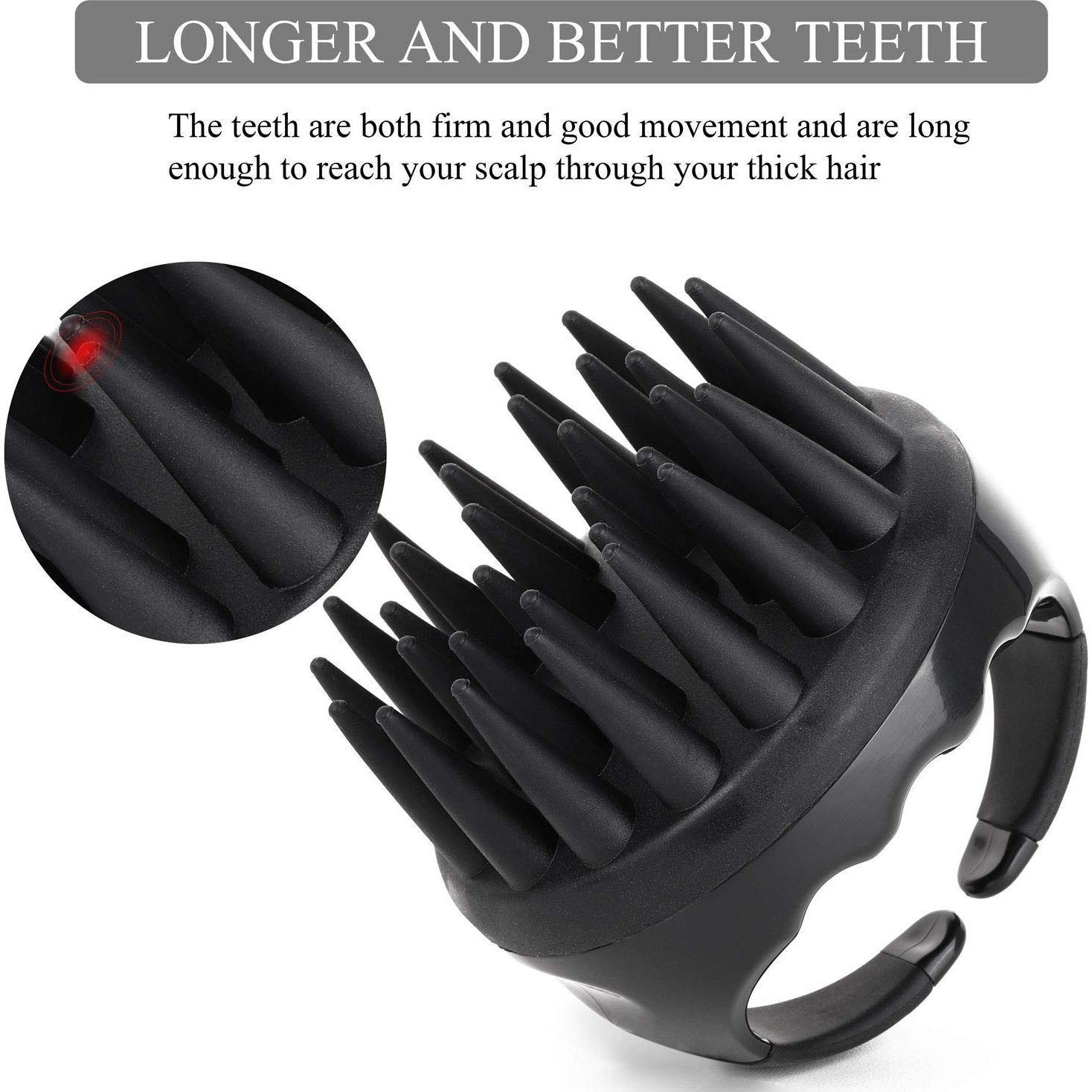 Cepillo de Champú de Silicona BTYMS para Cuero Cabelludo - Negro