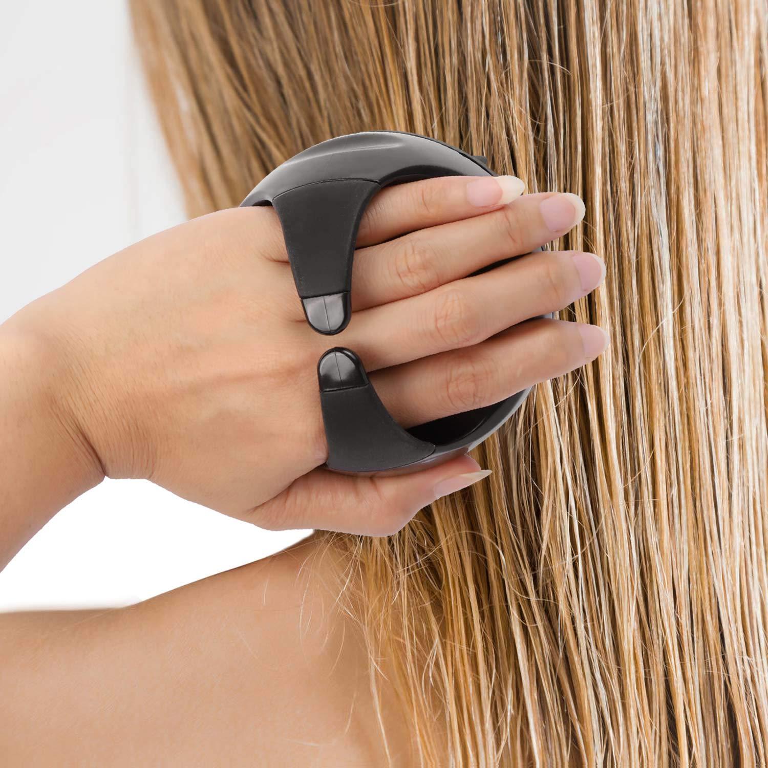 Cepillo de Champú de Silicona BTYMS para Cuero Cabelludo - Negro