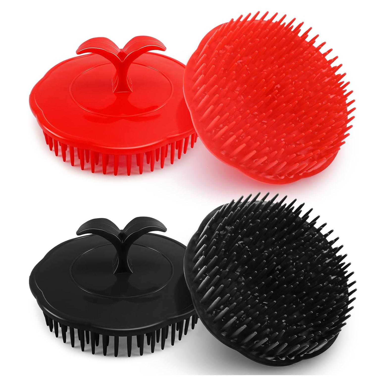 NICEMOVIC Set de 4 Cepillos Exfoliantes para Cuero Cabelludo