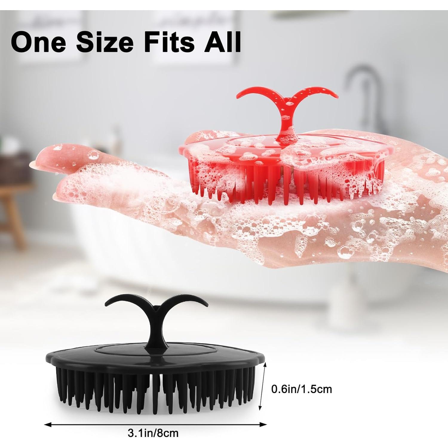 NICEMOVIC Set de 4 Cepillos Exfoliantes para Cuero Cabelludo