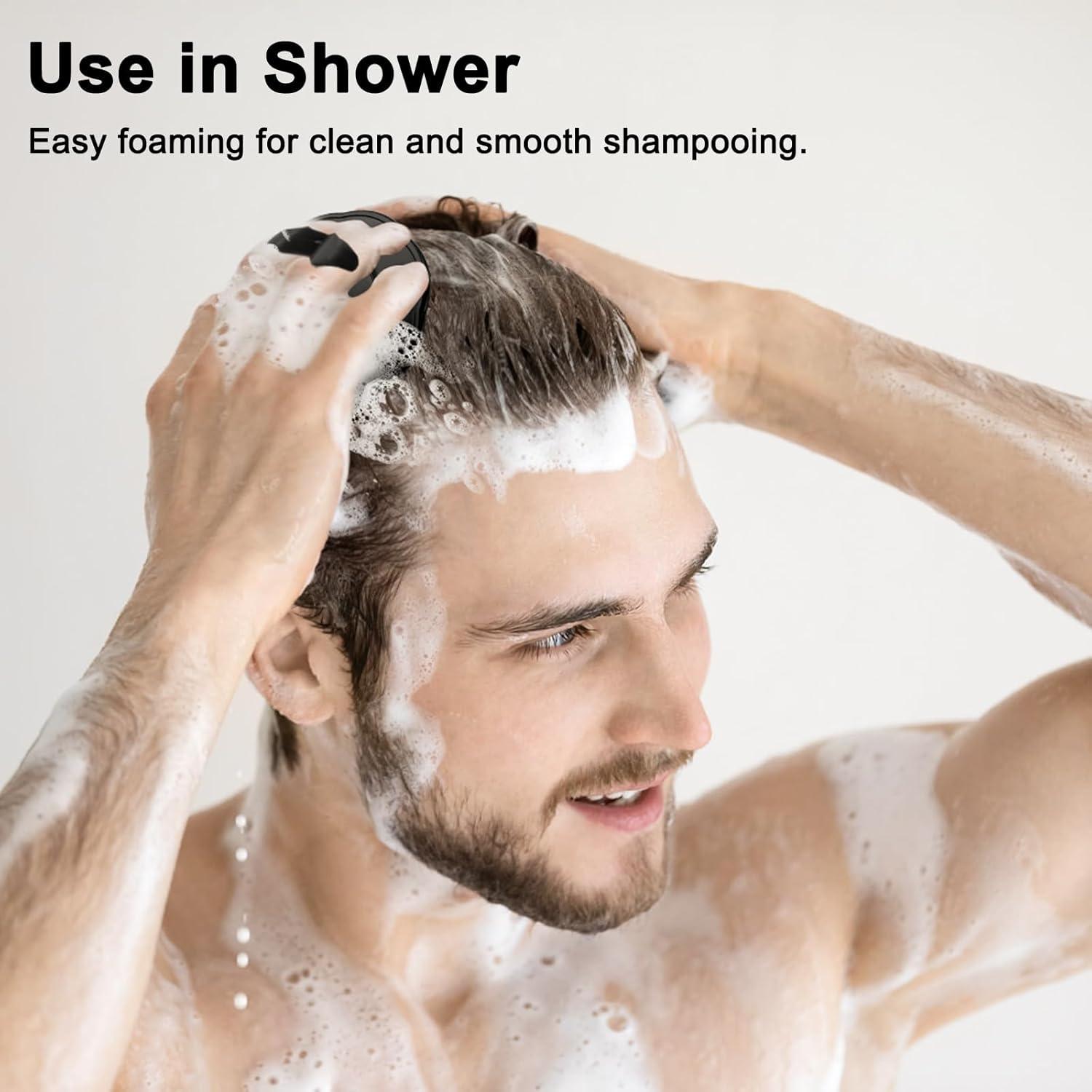 NICEMOVIC Set de 4 Cepillos Exfoliantes para Cuero Cabelludo