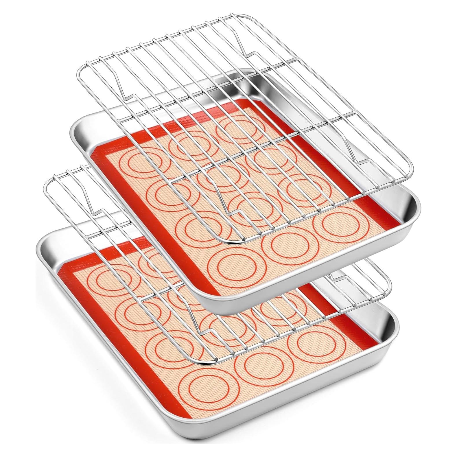 Kit de Horneado TeamFar: 2 Bandejas, 2 Rejillas y 2 Alfombrillas