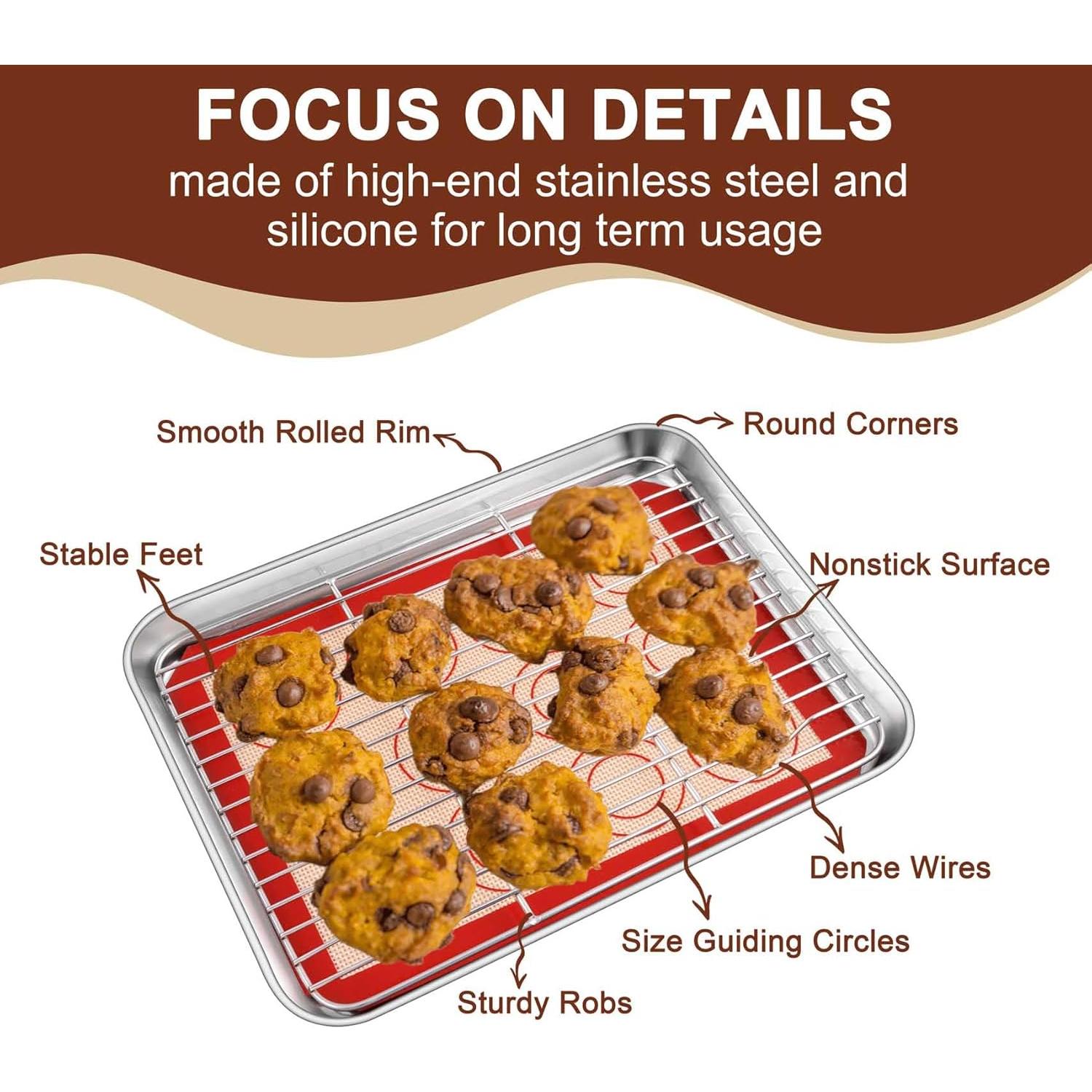 Kit de Horneado TeamFar: 2 Bandejas, 2 Rejillas y 2 Alfombrillas