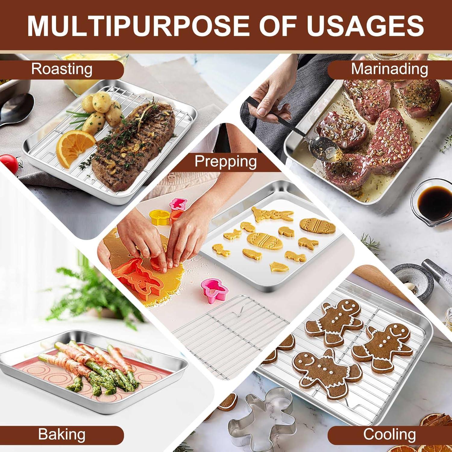 Kit de Horneado TeamFar: 2 Bandejas, 2 Rejillas y 2 Alfombrillas