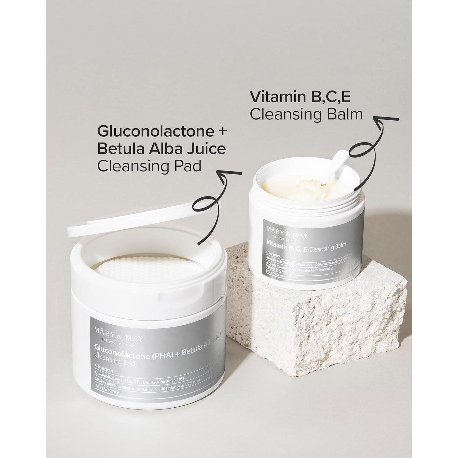 Bálsamo Limpiador Mary&May Vitaminas B, C, E 115g - Hipoalergénico