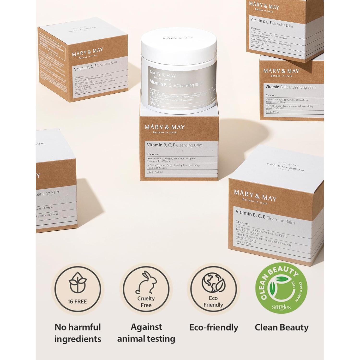 Bálsamo Limpiador Mary&May Vitaminas B, C, E 115g - Hipoalergénico