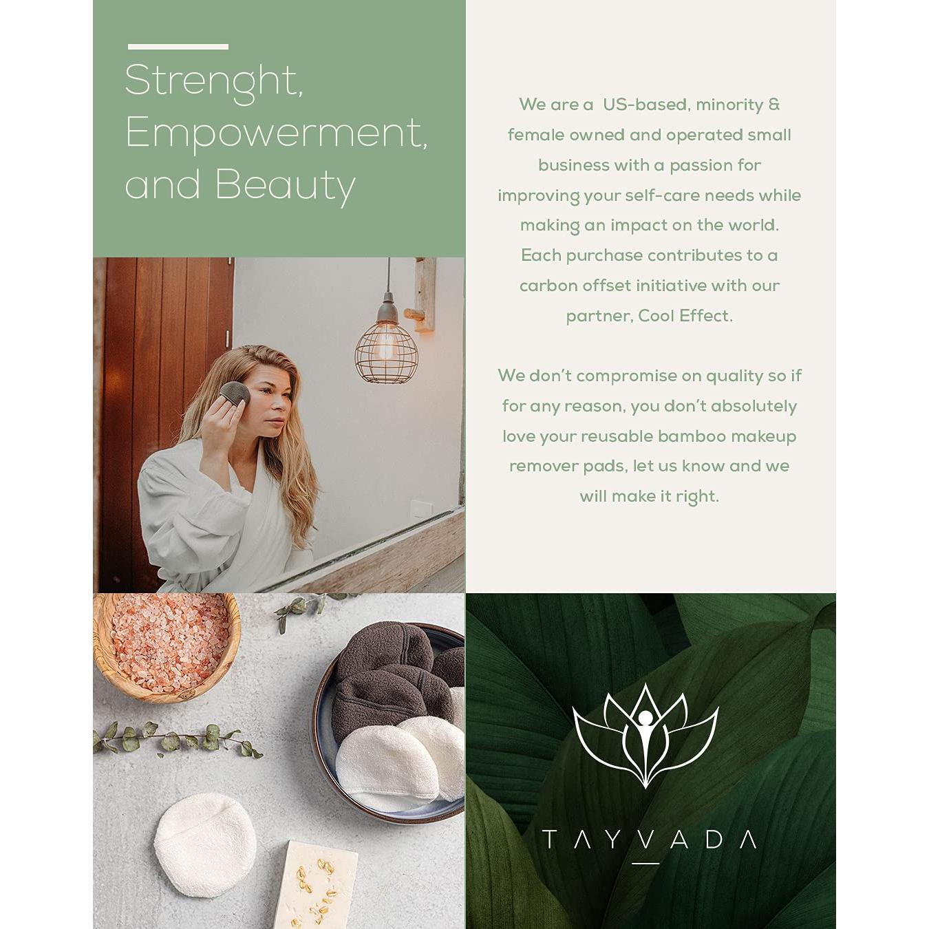 Discos Desmaquillantes Reutilizables Tayvada 14 Unidades Bambú