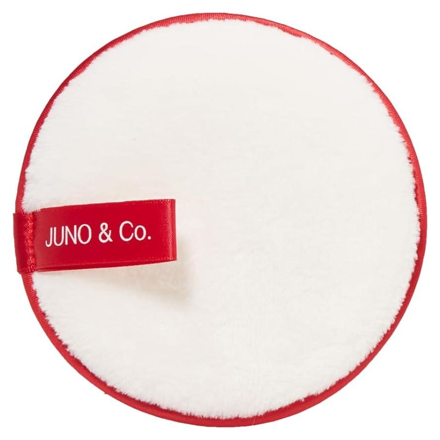 Almohadilla Desmaquillante Reutilizable JUNO & Co. Roja 15.3x14.4cm