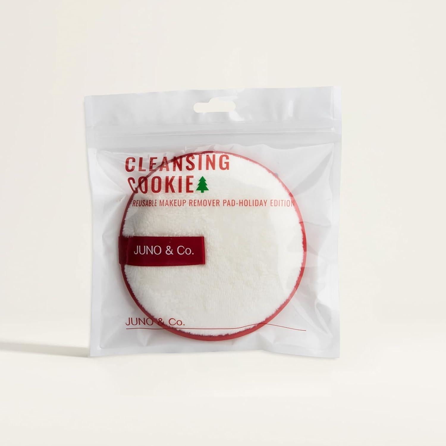 Almohadilla Desmaquillante Reutilizable JUNO & Co. Roja 15.3x14.4cm