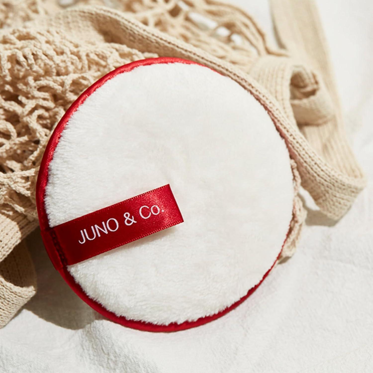 Almohadilla Desmaquillante Reutilizable JUNO & Co. Roja 15.3x14.4cm