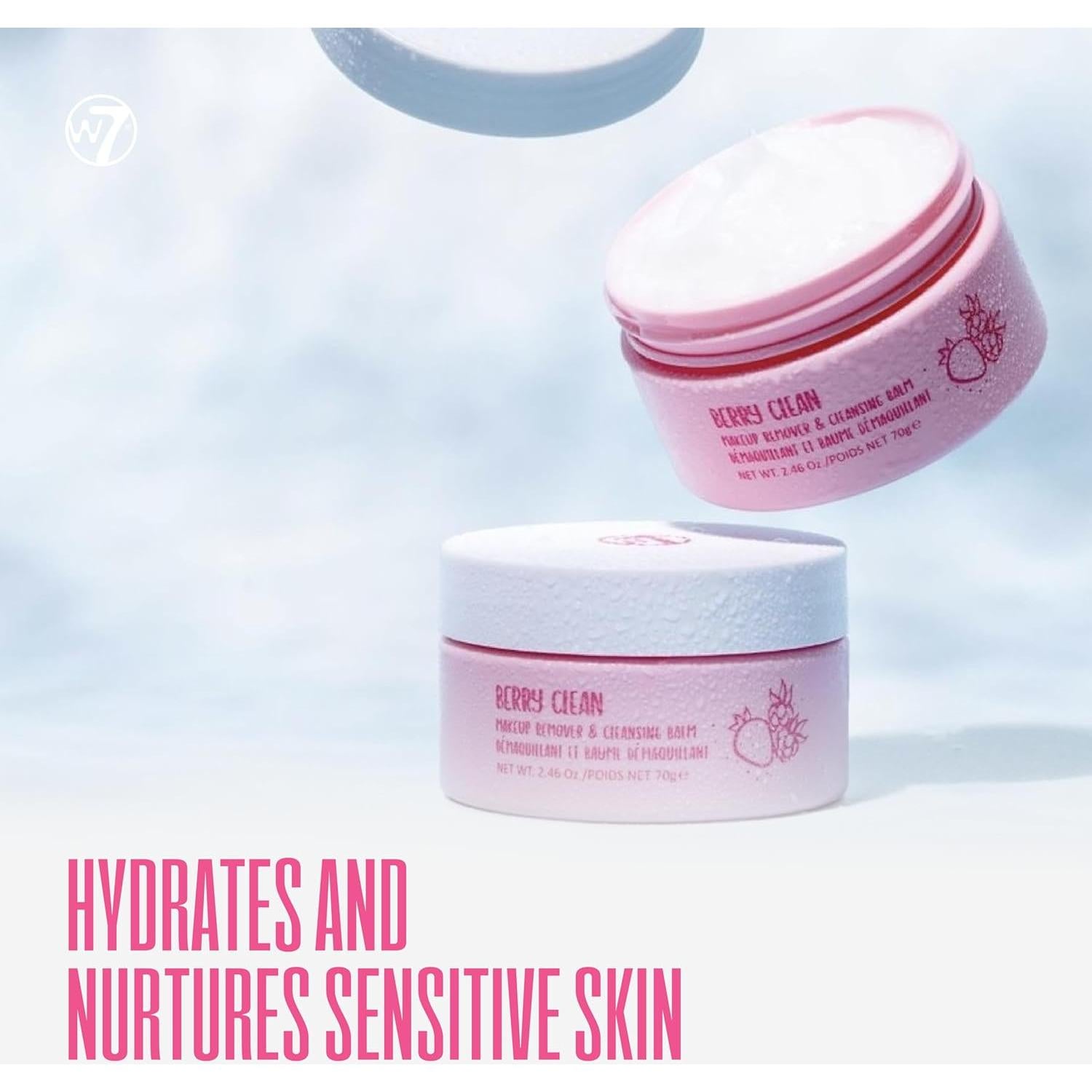 W7 Very Berry Clean - Set de Limpieza y Cuidado Labial 32g