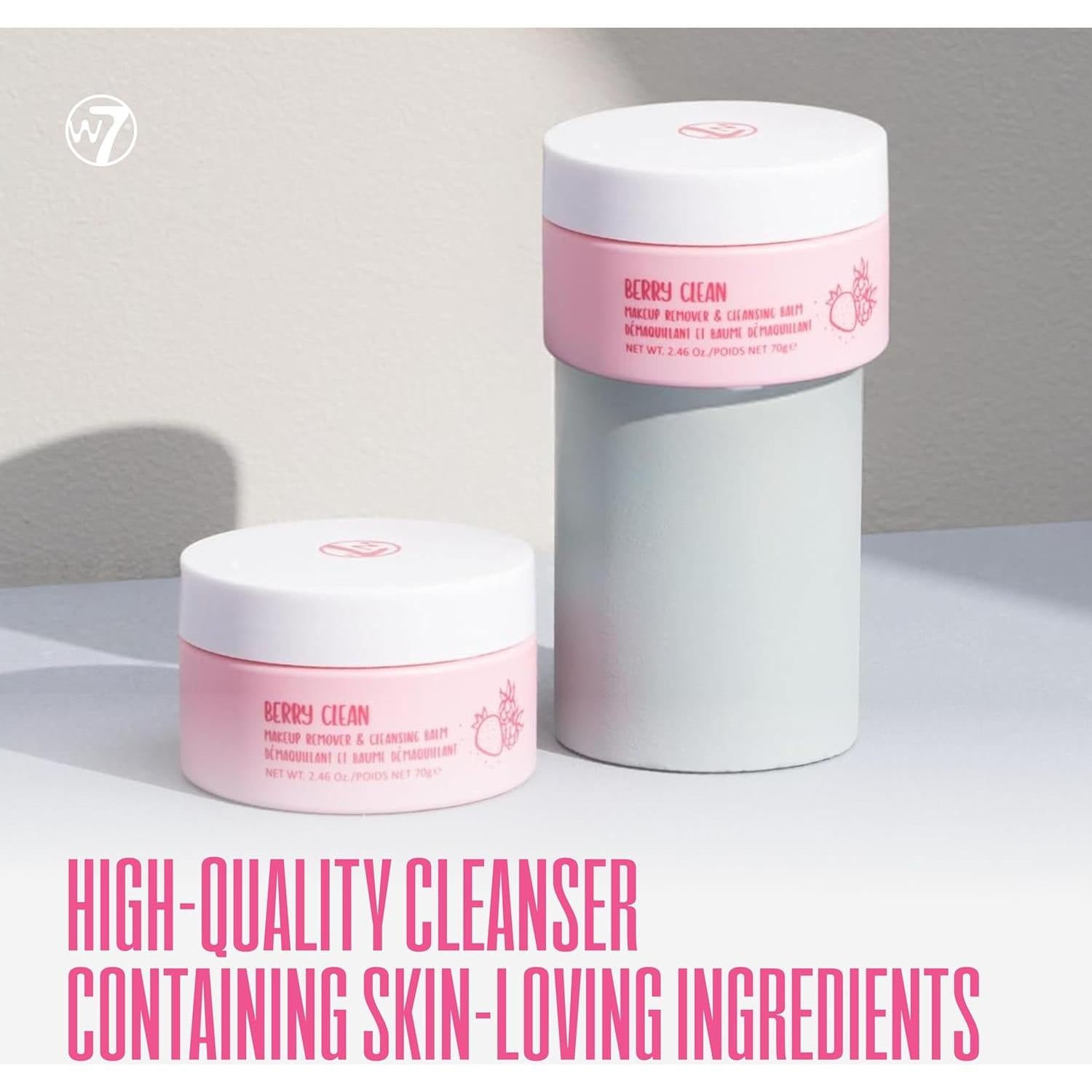 W7 Very Berry Clean - Set de Limpieza y Cuidado Labial 32g