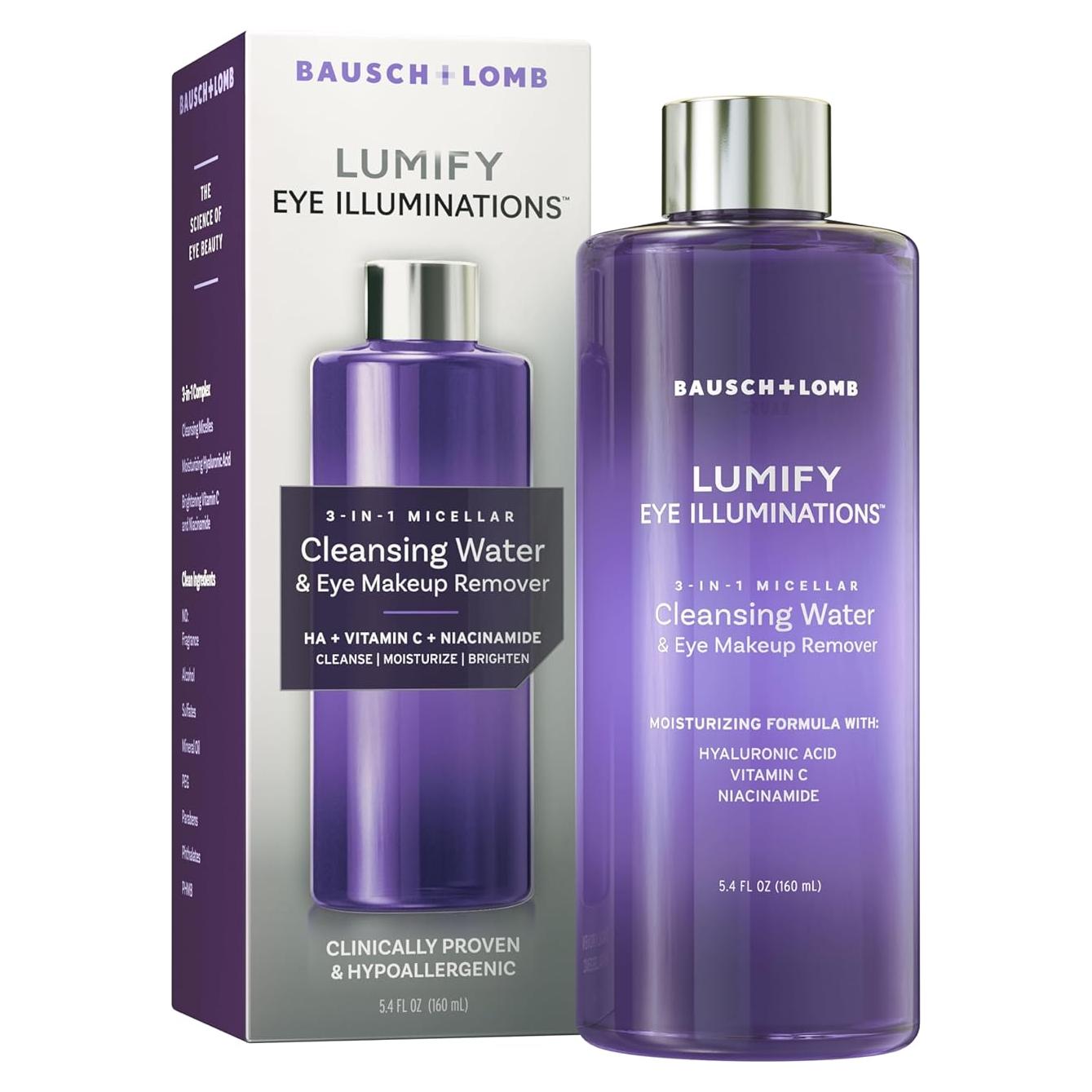 Agua Micelar Desmaquillante LUMIFY Bausch + Lomb 160 mL