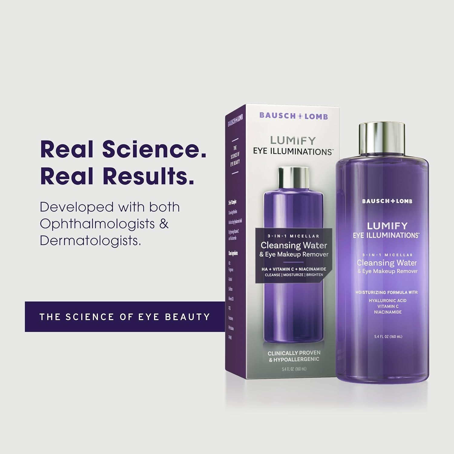 Agua Micelar Desmaquillante LUMIFY Bausch + Lomb 160 mL