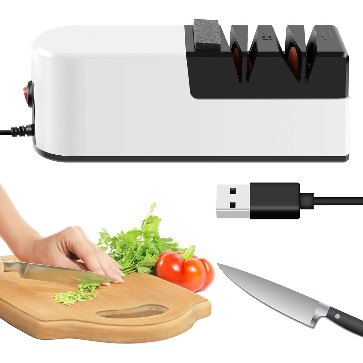 Afilador de cuchillos eléctrico Abizarch 3 velocidades 200x76mm