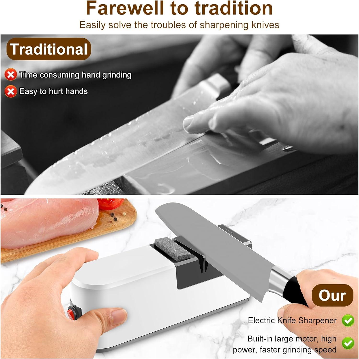 Afilador de cuchillos eléctrico Abizarch 3 velocidades 200x76mm