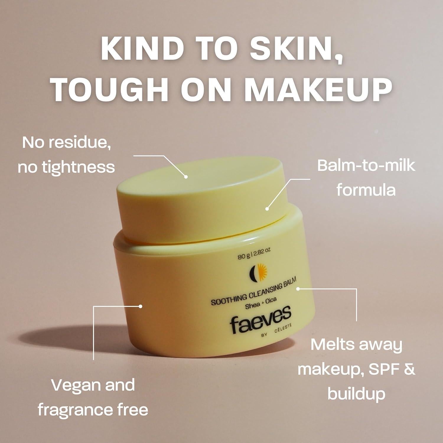 Bálsamo Limpiador Calmante Faeves 80g - Elimina Maquillaje y SPF