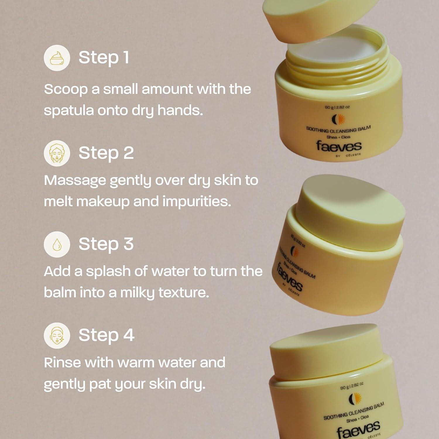 Bálsamo Limpiador Calmante Faeves 80g - Elimina Maquillaje y SPF