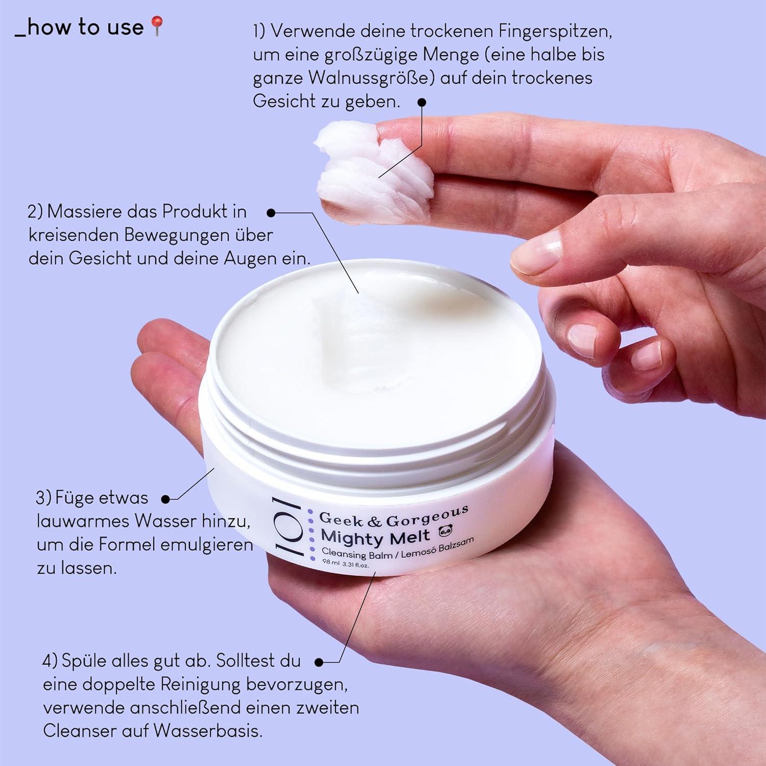 Bálsamo Limpiador Geek & Gorgeous Mighty Melt 93.6 g - Suave para Piel