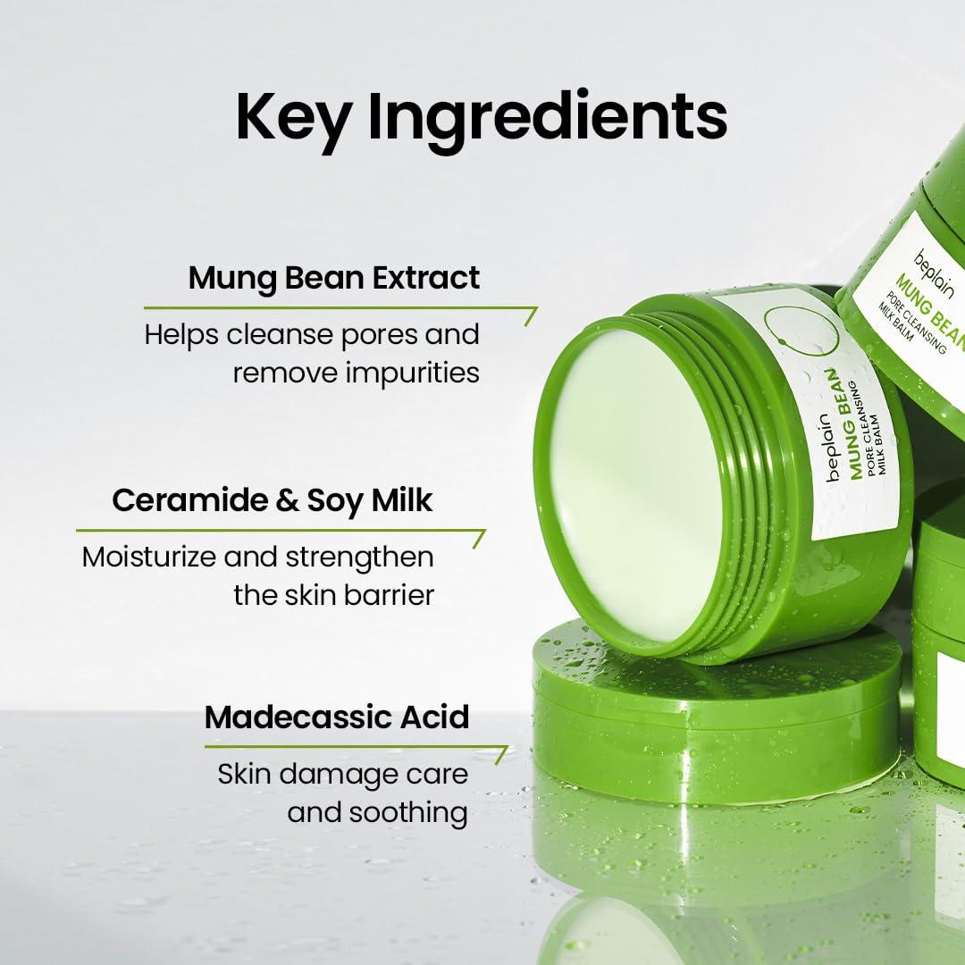 Bálsamo Limpiador Facial Beplain Mung Bean 100ml Sin Fragancia