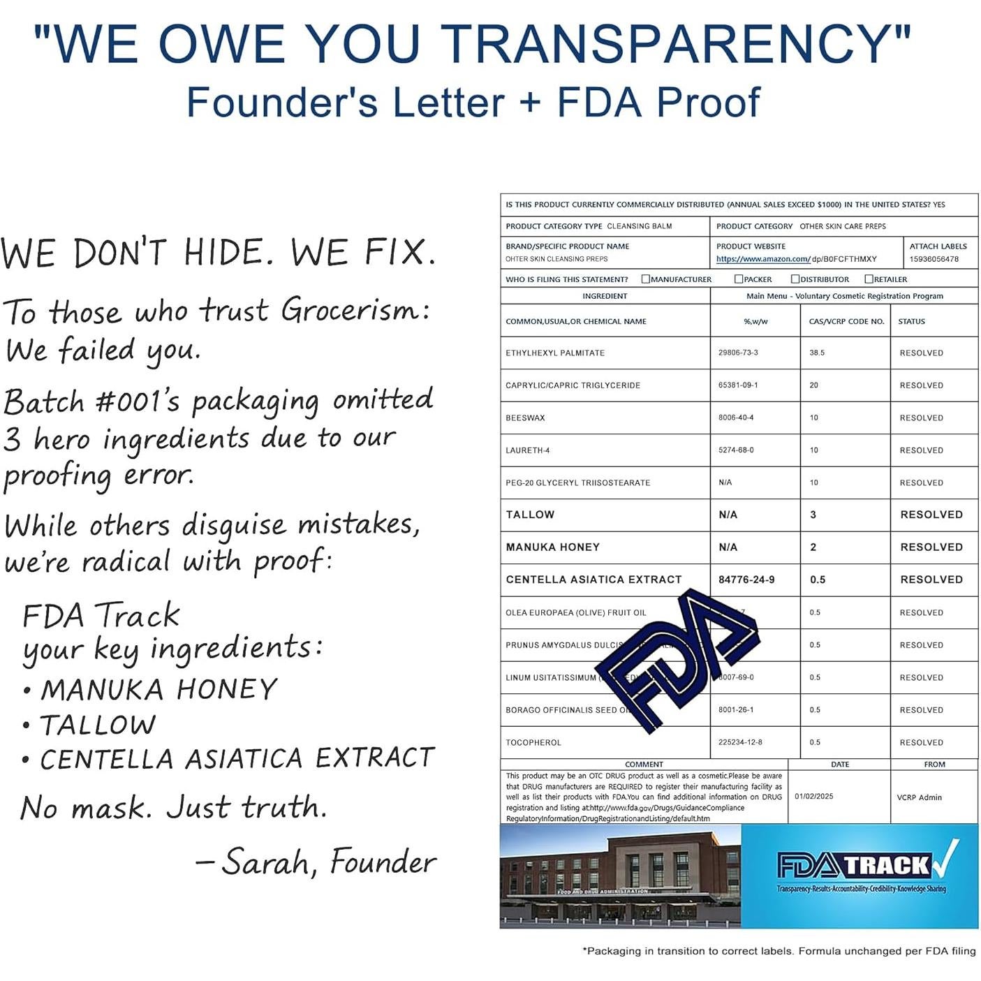 Desmaquillante Balsamo Limpiador Grocerism 100g Miel de Manuka