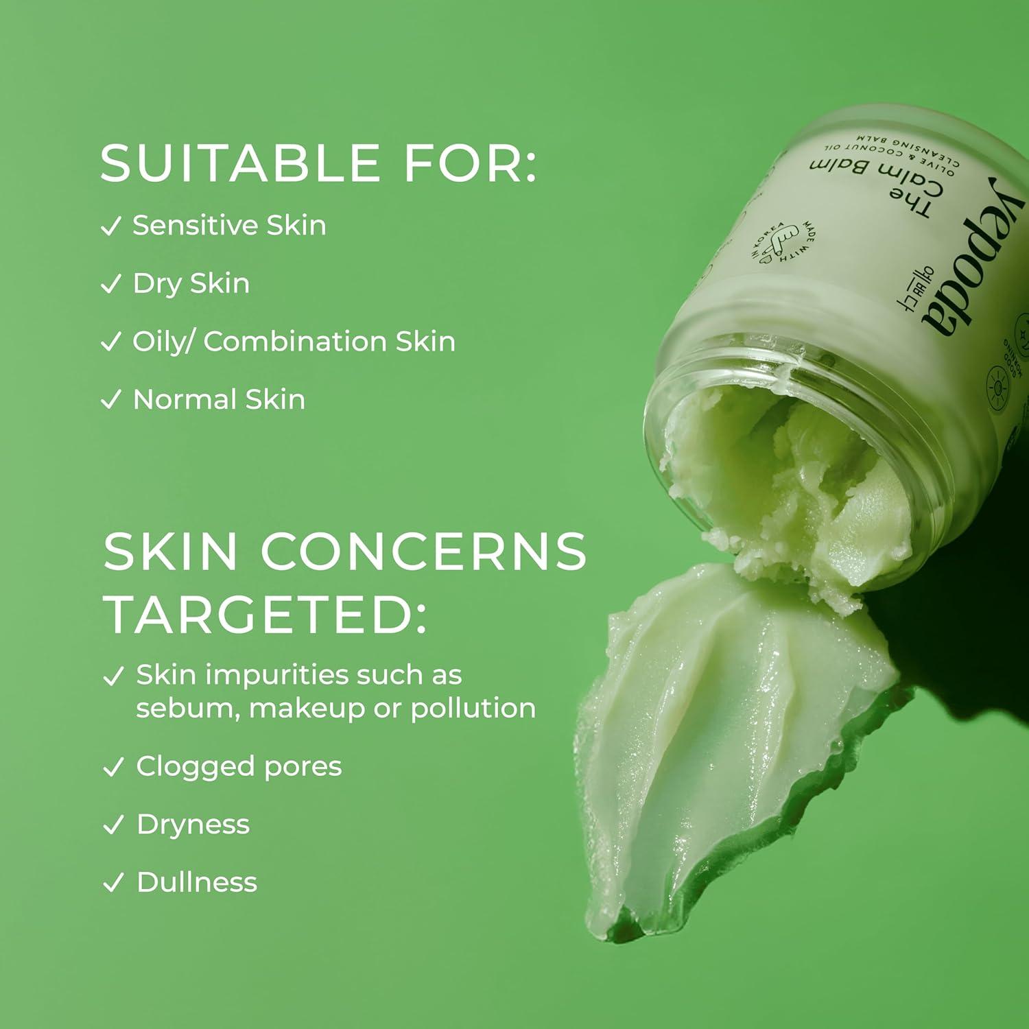 Bálsamo Limpiador Facial Vegano Yepoda 80g - Desmaquillante Suave