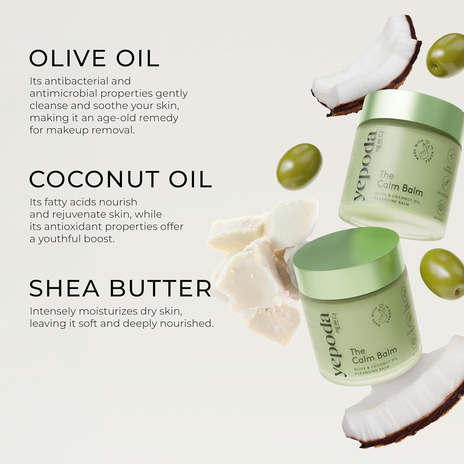 Bálsamo Limpiador Facial Vegano Yepoda 80g - Desmaquillante Suave