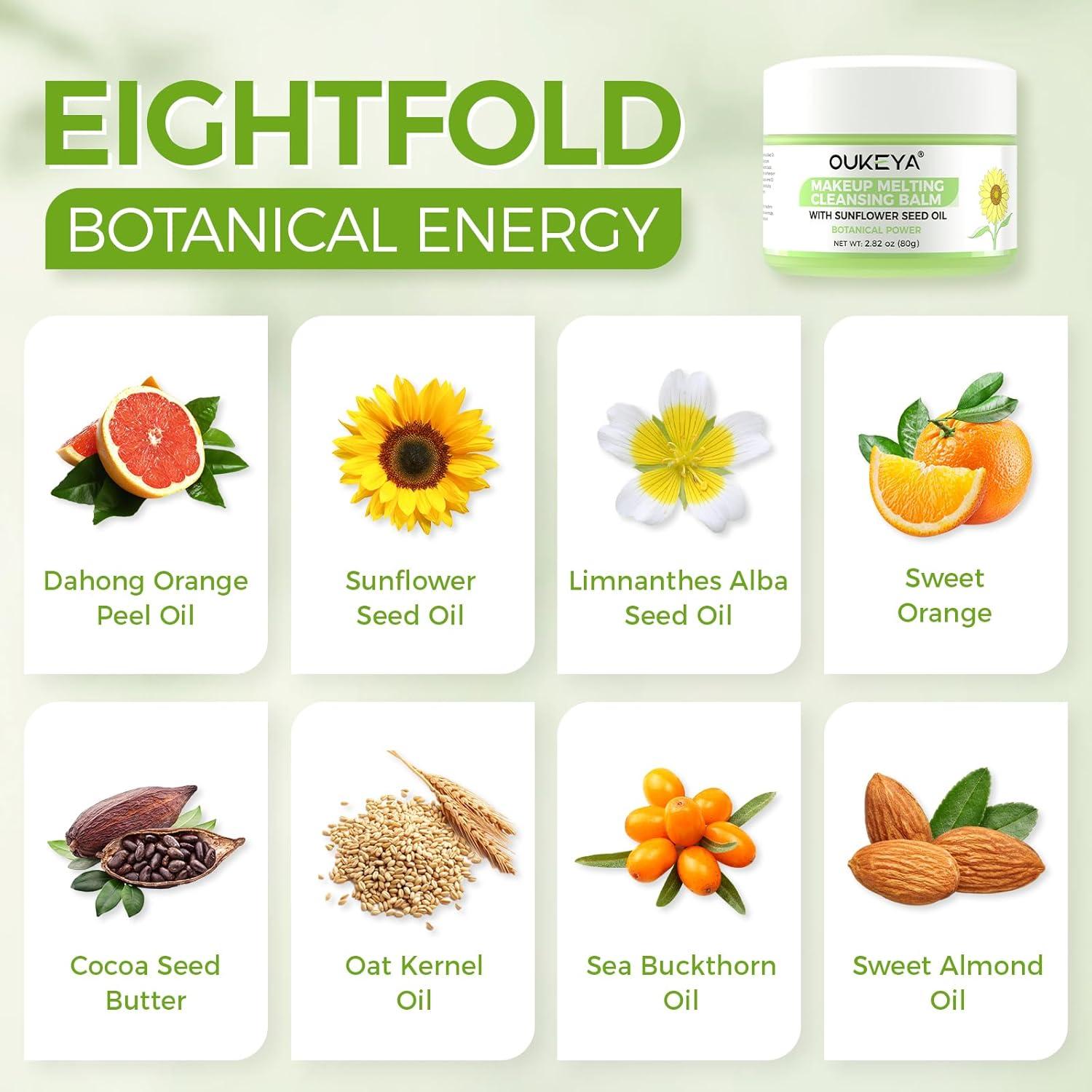 Bálsamo Limpiador OUKEYA 80g - Desmaquillante Natural para Piel Sensible