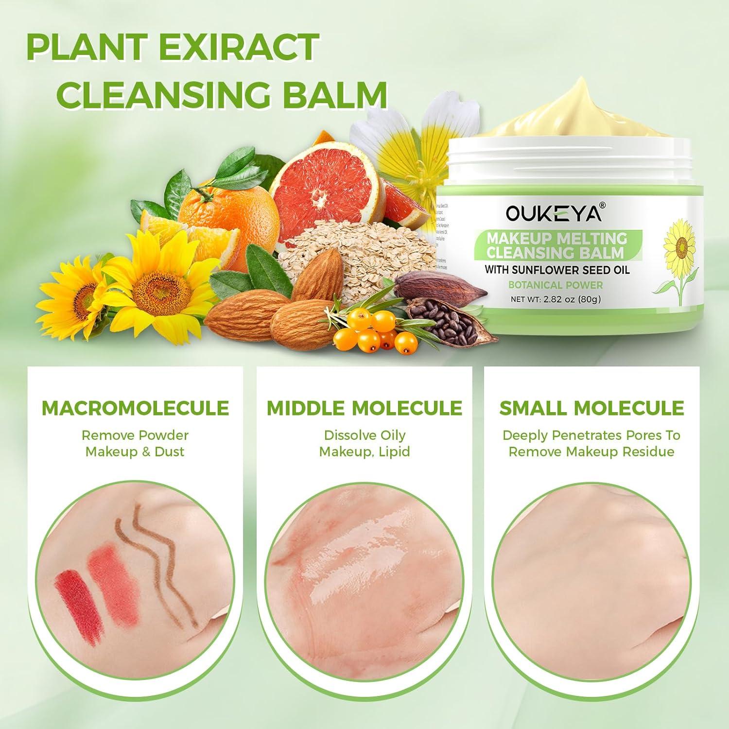 Bálsamo Limpiador OUKEYA 80g - Desmaquillante Natural para Piel Sensible