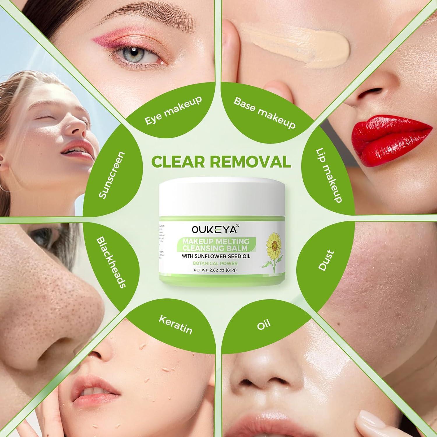 Bálsamo Limpiador OUKEYA 80g - Desmaquillante Natural para Piel Sensible