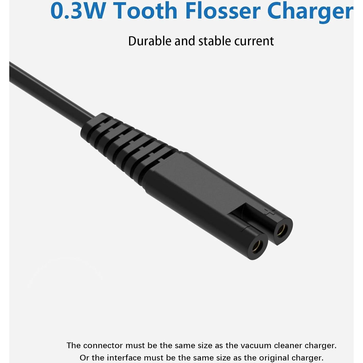 Cargador USB para Waterpik WP360 WP400 3V 5FT Negro