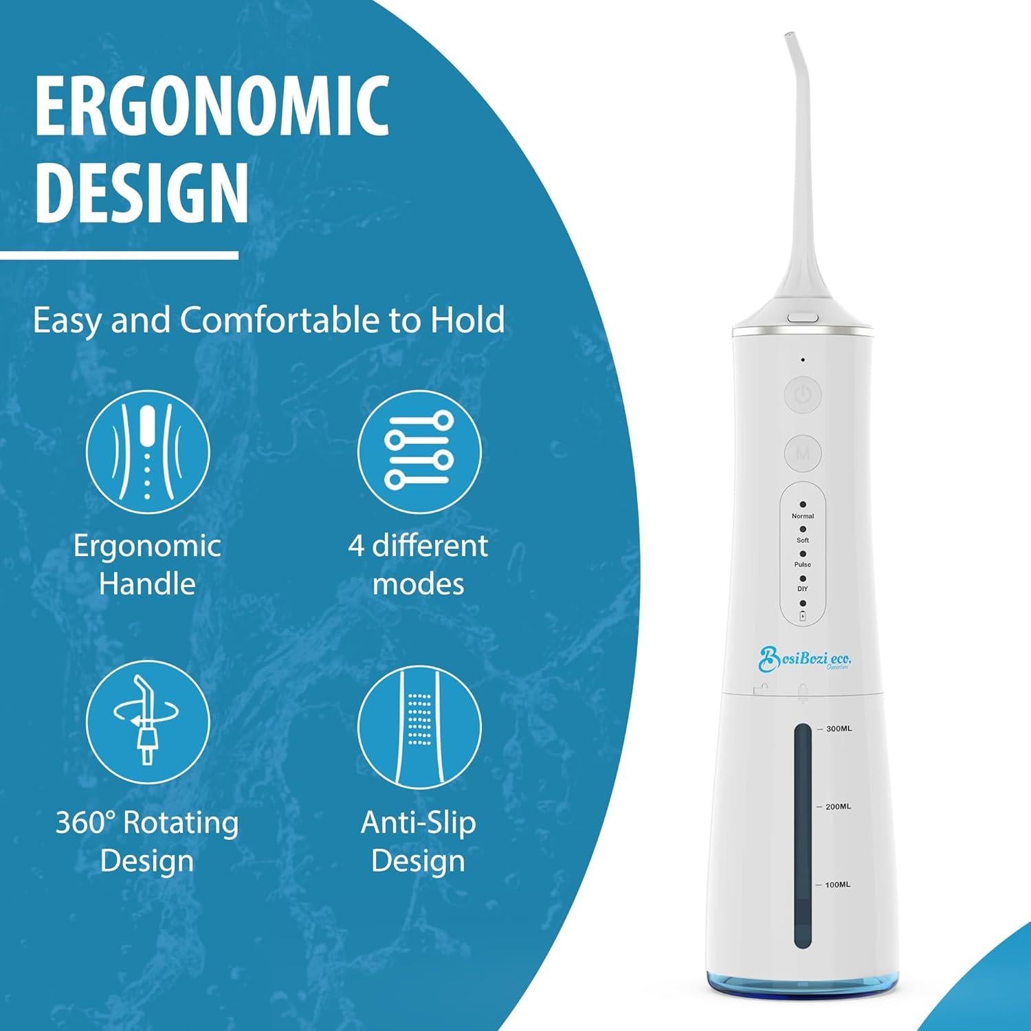 Irrigador Dental Inalámbrico BosiBozi BV-609 300ML IPX7