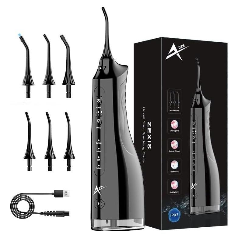 Irrigador Dental ZEXIS ZX-300 Recargable IPX7 310mL 6 Puntas