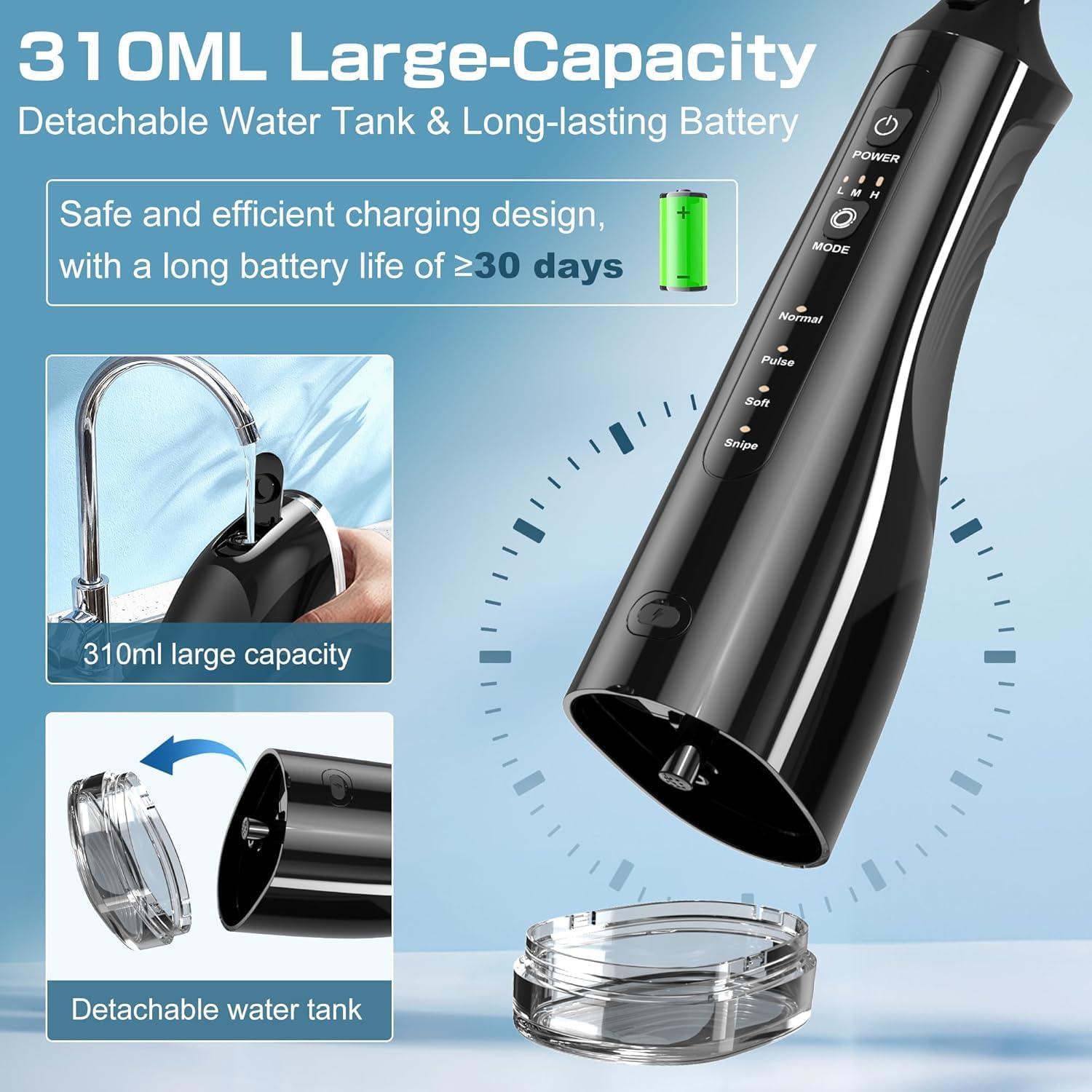 Irrigador Dental ZEXIS ZX-300 Recargable IPX7 310mL 6 Puntas