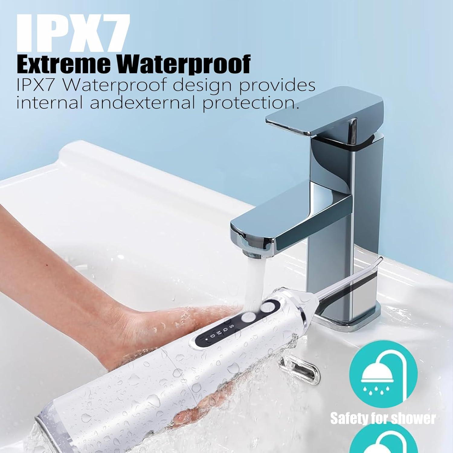 Hilo Dental Inalámbrico ZQ A16 Recargable 300ML 4 Boquillas IPX7