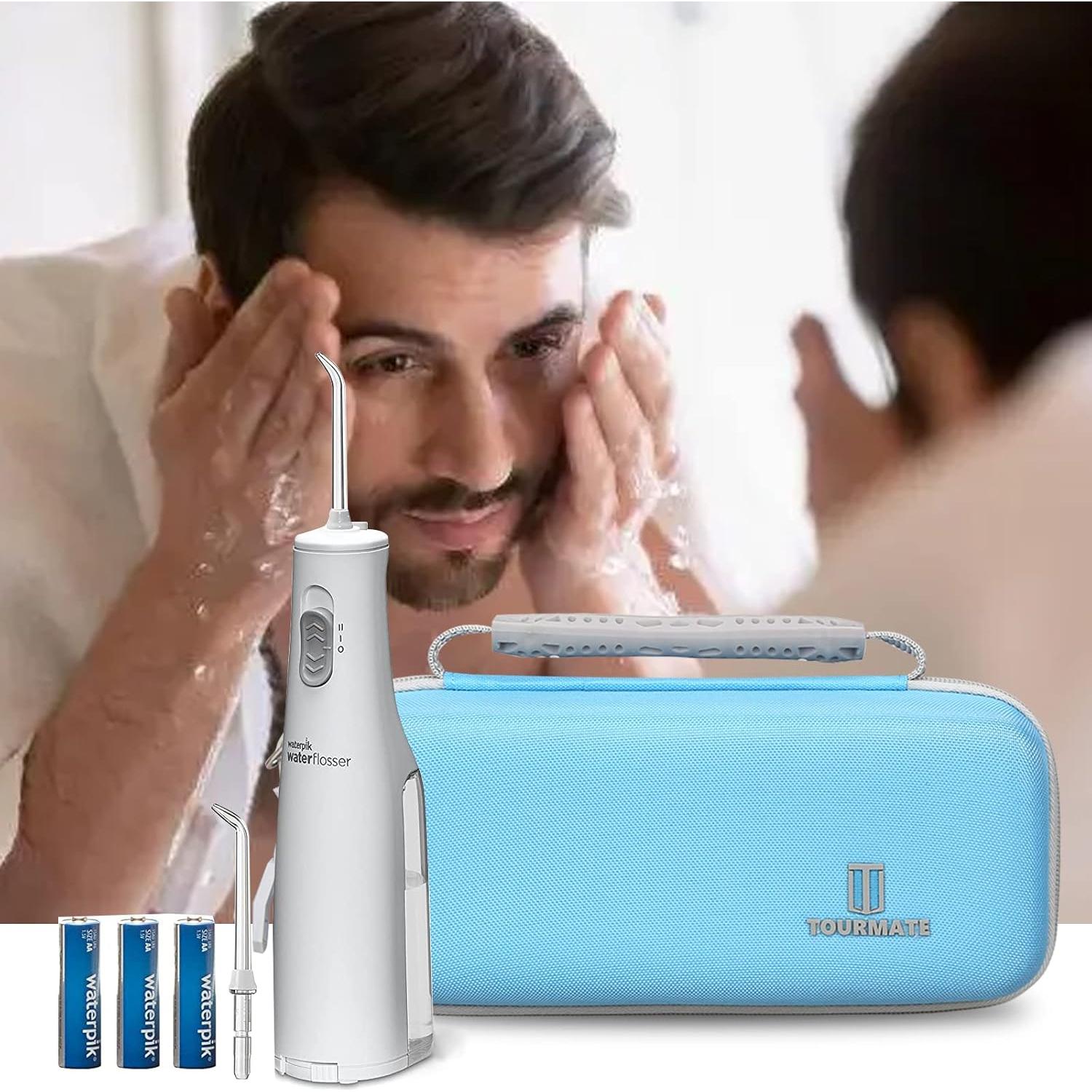 Funda Dura Waterpik WF-02 Azul - Protección EVA para Irrigador Dental