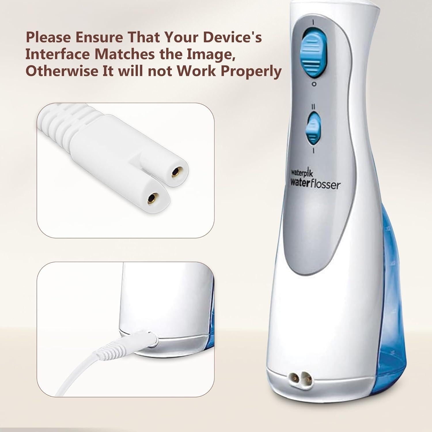 Cable de Carga USB Waterpik 3V 1.8m - 2 Pack