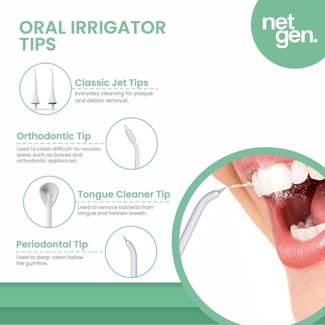 Irrigador Oral Inalámbrico NetGen FC159 con 3 Modos