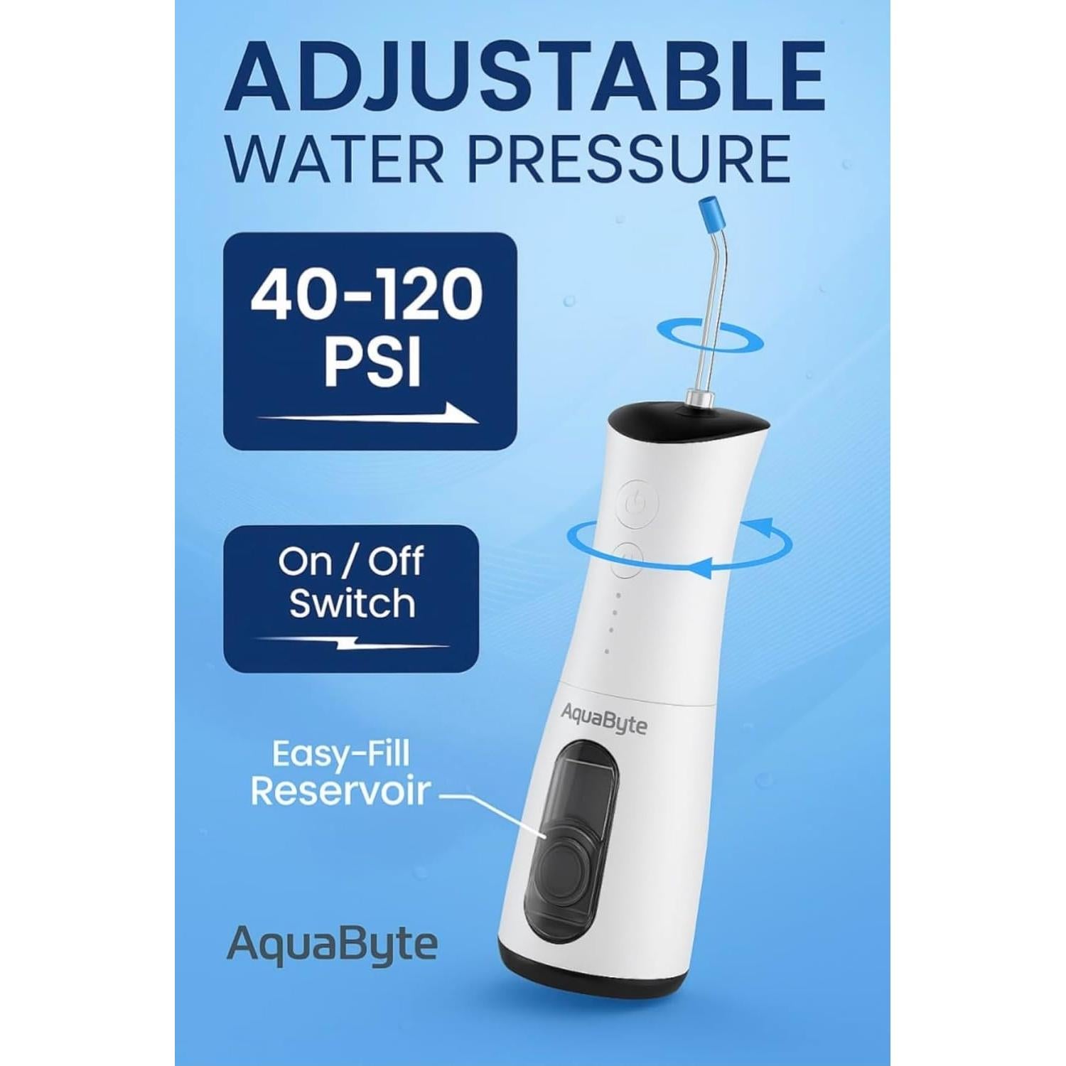Irrigador Dental Inalámbrico Aquabyte SK-CYQ-D 5 Boquillas